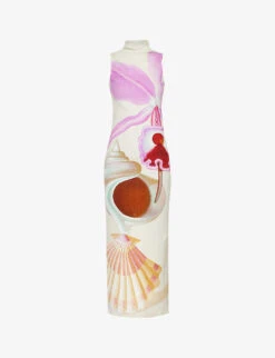 Loewe Maruja Mallo Floral-pattern Stretch-cotton Maxi Dress