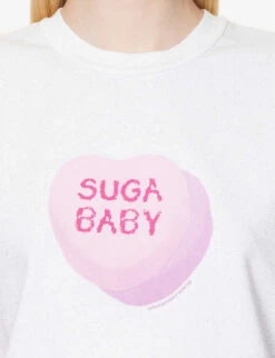 ALEXANDER WANG Shrunken Graphic-print Cotton-jersey T-shirt -Reis Clothing Shop R04160683 BRIGHTWHITE ALT04