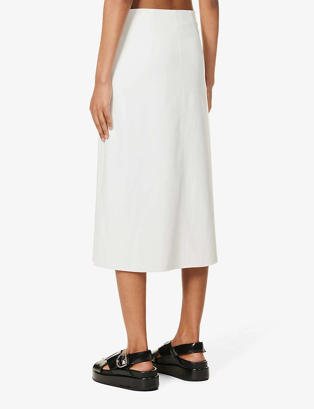 Max Mara Renata Flared-hem Woven Midi Skirt 4 Max Mara Renata Flared-hem Woven Midi Skirt - Image 4