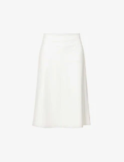 Max Mara Renata Flared-hem Woven Midi Skirt