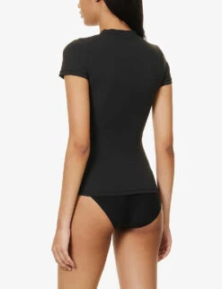 The NAP Slim-fit Stretch-woven T-shirt -Reis Clothing Shop R04163587 ONYX ALT02