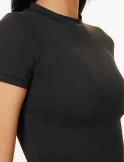 The NAP Slim-fit Stretch-woven T-shirt -Reis Clothing Shop R04163587 ONYX ALT03