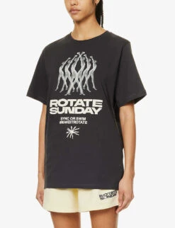 Logo Graphic-print Organic-cotton T-shirt -Reis Clothing Shop R04166492 PHANTOM ALT02