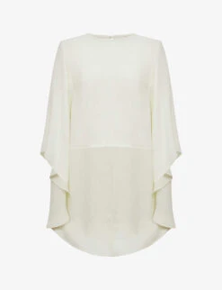 Reiss Liana Cape-sleeve Woven Top