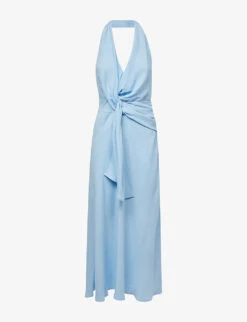 Reiss Amber Halter-neck Woven Midi Dress