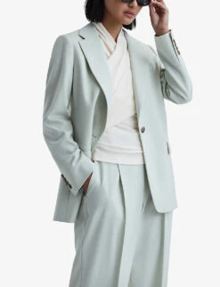 Reiss Eli Stretch-woven Wrap Top -Reis Clothing Shop R04169178 CREAM ALT04