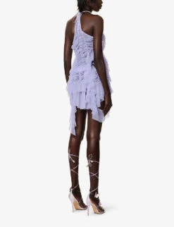 Waterfall Halterneck Stretch-woven Top -Reis Clothing Shop R04170540 LAVANDE ALT03