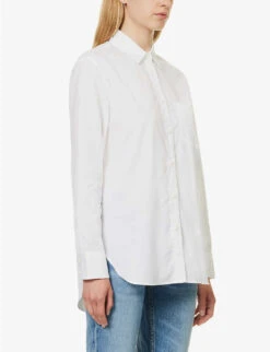 Rag & Bone Maxine Patch-pocket Relaxed-fit Cotton Shirt -Reis Clothing Shop R04170706 WHITE ALT02