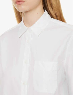Rag & Bone Maxine Patch-pocket Relaxed-fit Cotton Shirt -Reis Clothing Shop R04170706 WHITE ALT04