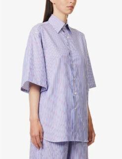 Striped Relaxed-fit Cotton Shirt -Reis Clothing Shop R04170816 MULTISTRIPE ALT02