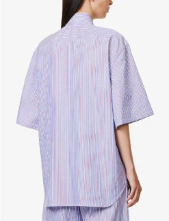 Striped Relaxed-fit Cotton Shirt -Reis Clothing Shop R04170816 MULTISTRIPE ALT03