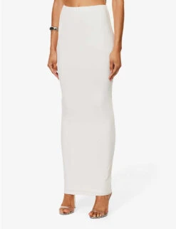 Palencia Regular-fit Stretch-woven Maxi Skirt -Reis Clothing Shop R04171076 WHITE ALT02