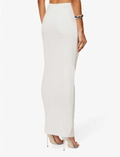 Palencia Regular-fit Stretch-woven Maxi Skirt -Reis Clothing Shop R04171076 WHITE ALT03