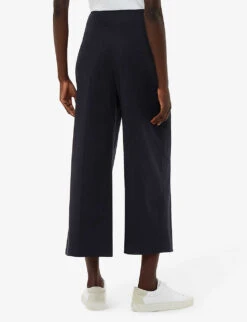 Whistles Katie Straight-leg Mid-rise Stretch-woven Trousers -Reis Clothing Shop R04172925 NAVY ALT03
