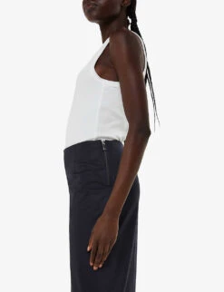 Whistles Katie Straight-leg Mid-rise Stretch-woven Trousers -Reis Clothing Shop R04172925 NAVY ALT04