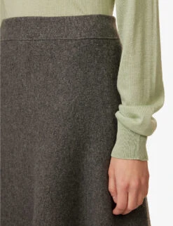 Jil Sander Asymmetric Mid-rise Wool-blend Midi Skirt -Reis Clothing Shop R04173135 64 ALT04