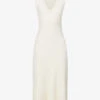 Sleeveless V-neck Organic-cotton Blend Maxi Dress