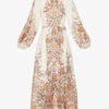 Zimmermann Devi Paisley-patterned Regular-fit Linen Midi Dress