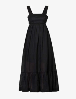 Zimmermann Chintz Open-back Woven Midi Dress