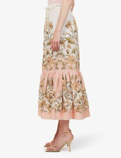 Zimmermann Chintz Floral-print Mid-rise Regular-fit Linen Midi Skirt 7 Zimmermann Chintz Floral-print Mid-rise Regular-fit Linen Midi Skirt -Reis Clothing Shop R04174622 PINKDAISYFLORAL ALT02