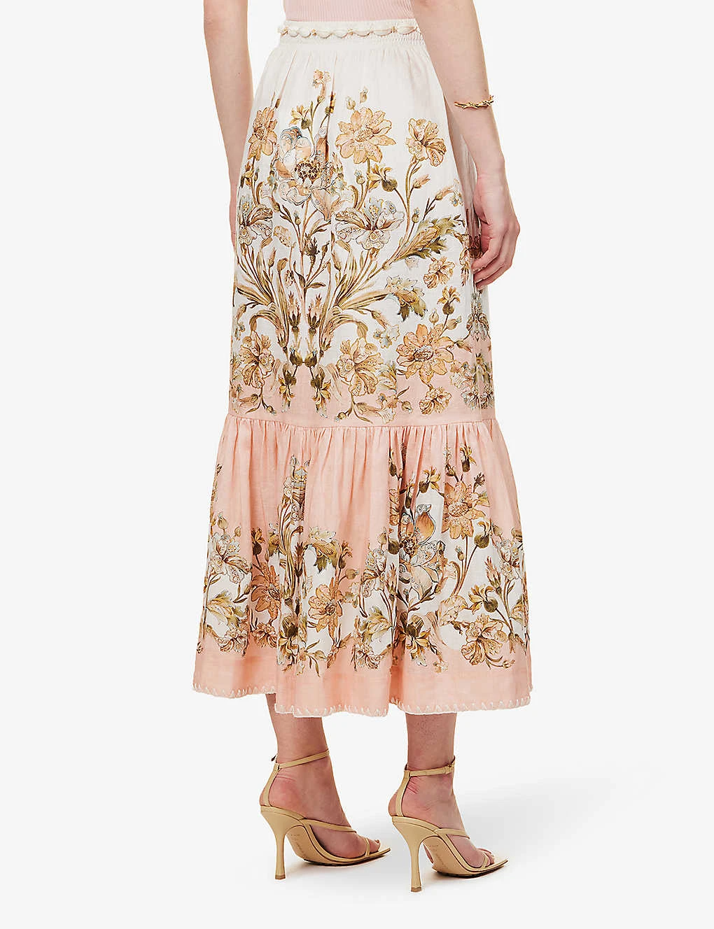 Zimmermann Chintz Floral-print Mid-rise Regular-fit Linen Midi Skirt 4 Zimmermann Chintz Floral-print Mid-rise Regular-fit Linen Midi Skirt - Image 4