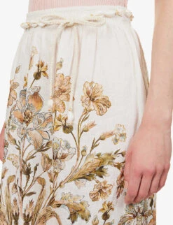 Zimmermann Chintz Floral-print Mid-rise Regular-fit Linen Midi Skirt 9 Zimmermann Chintz Floral-print Mid-rise Regular-fit Linen Midi Skirt -Reis Clothing Shop R04174622 PINKDAISYFLORAL ALT04