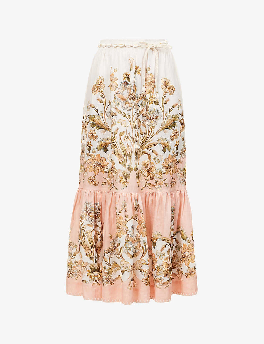Zimmermann Chintz Floral-print Mid-rise Regular-fit Linen Midi Skirt 1 Zimmermann Chintz Floral-print Mid-rise Regular-fit Linen Midi Skirt