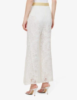 Zimmermann Chintz Wide-leg Mid-rise Woven Trousers -Reis Clothing Shop R04174624 IVORY ALT03