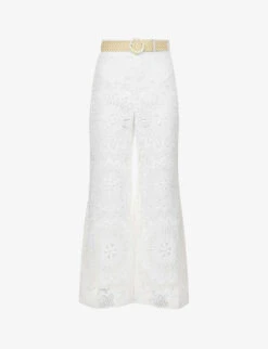 Zimmermann Chintz Wide-leg Mid-rise Woven Trousers