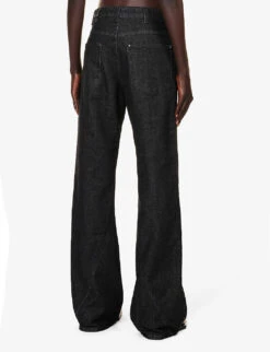 Eutrophic Cut-out Wide-leg Mid-rise Jeans -Reis Clothing Shop R04174806 BLACK ALT03