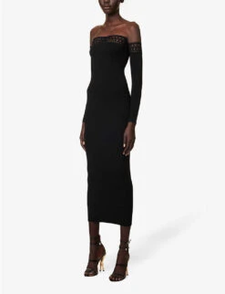 Vienne Cut-out Knitted Maxi Dress -Reis Clothing Shop R04179396 NOIRALAIA ALT02