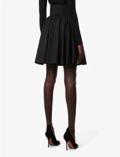 Belted High-rise Cotton Mini Skirt -Reis Clothing Shop R04179410 NOIR ALT03