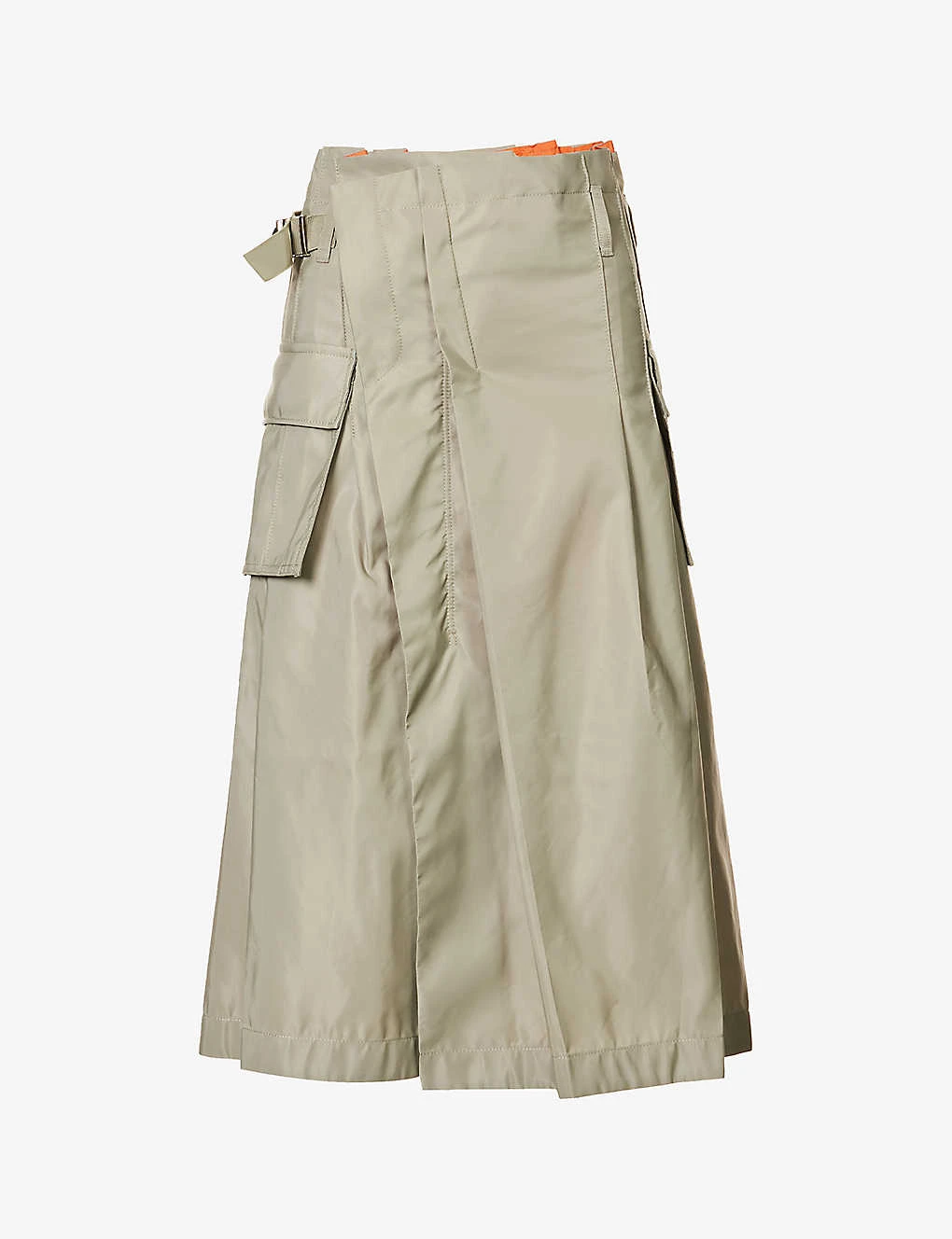Sacai Pleated Flap-pocket Shell Midi Skirt 1 Sacai Pleated Flap-pocket Shell Midi Skirt
