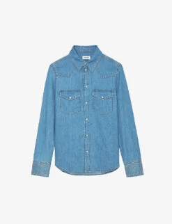 Zadig & Voltaire Thelma Crystal-embellished Denim Shirt