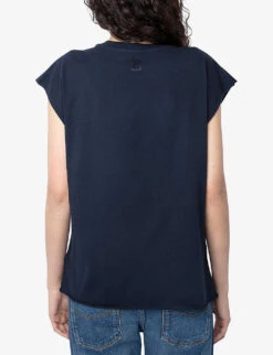 Zadig & Voltaire Cecilia Moon Graphic-print Cotton T-shirt -Reis Clothing Shop R04180441 ENCRE ALT03