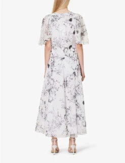 Victoria Beckham Godet Floral-print Woven Midi Dress -Reis Clothing Shop R04180537 FLORALNEGATIVE ALT03