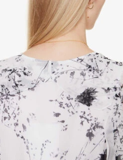 Victoria Beckham Godet Floral-print Woven Midi Dress -Reis Clothing Shop R04180537 FLORALNEGATIVE ALT04