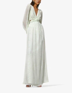 By Malina Sia Cut-out Woven Maxi Dress -Reis Clothing Shop R04180761 FLORALMISTMINT ALT02