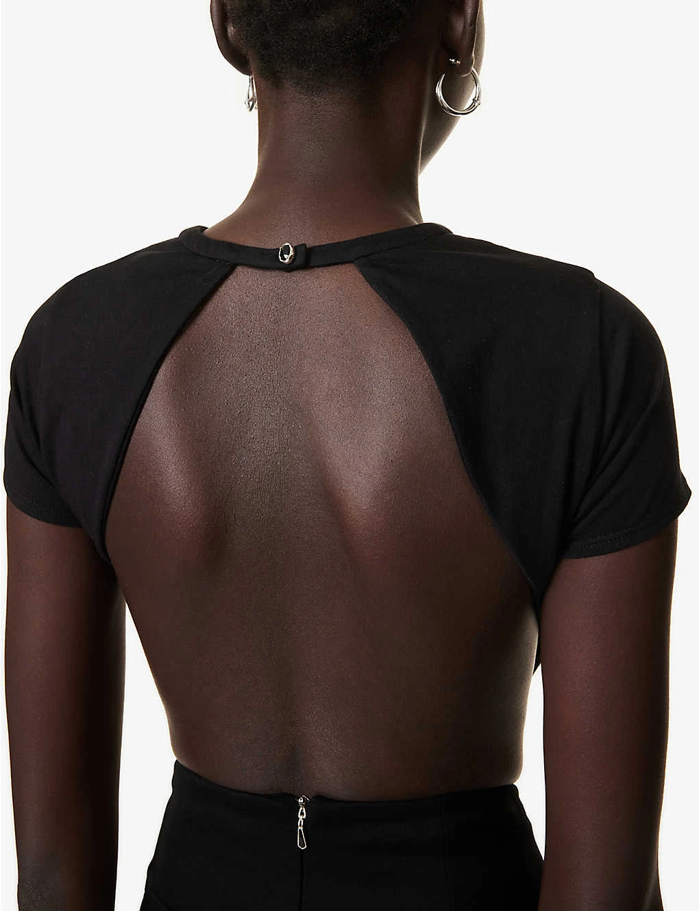 Backless Obsidian-embellished Stretch-cotton Top 5 Backless Obsidian-embellished Stretch-cotton Top - Image 5