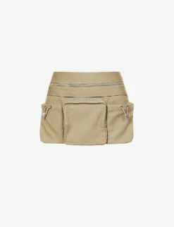 Dion Lee Belt Organic Cotton And Recycled Nylon-blend Mini Skirt