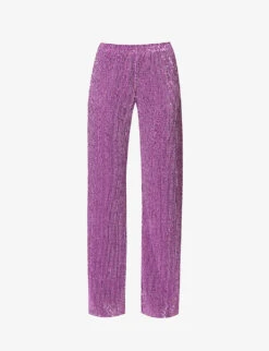 Stine Goya Markus Sequin-embellished Woven Trousers