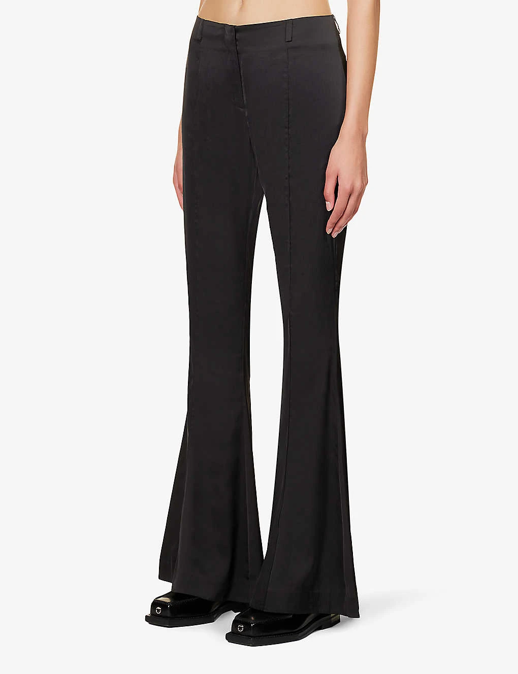 Acne Studios Pippen Flared-leg Low-rise Stretch-woven Trousers 3 Acne Studios Pippen Flared-leg Low-rise Stretch-woven Trousers - Image 3