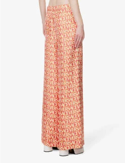Versace Wide-leg Mid-rise Silk Trousers -Reis Clothing Shop R04185118 FUXIAIVORY ALT03