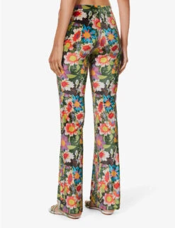 Flo Floral-print Straight-leg Mid-rise Stretch-woven Trousers -Reis Clothing Shop R04185233 MULTI ALT03