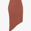 Vero Asymmetric-hem Stretch-woven Midi Skirt