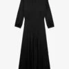THE KOOPLES Pleated-front Woven Midi Dress