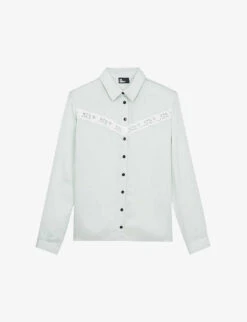 THE KOOPLES Lace-trim Pleated Woven Shirt