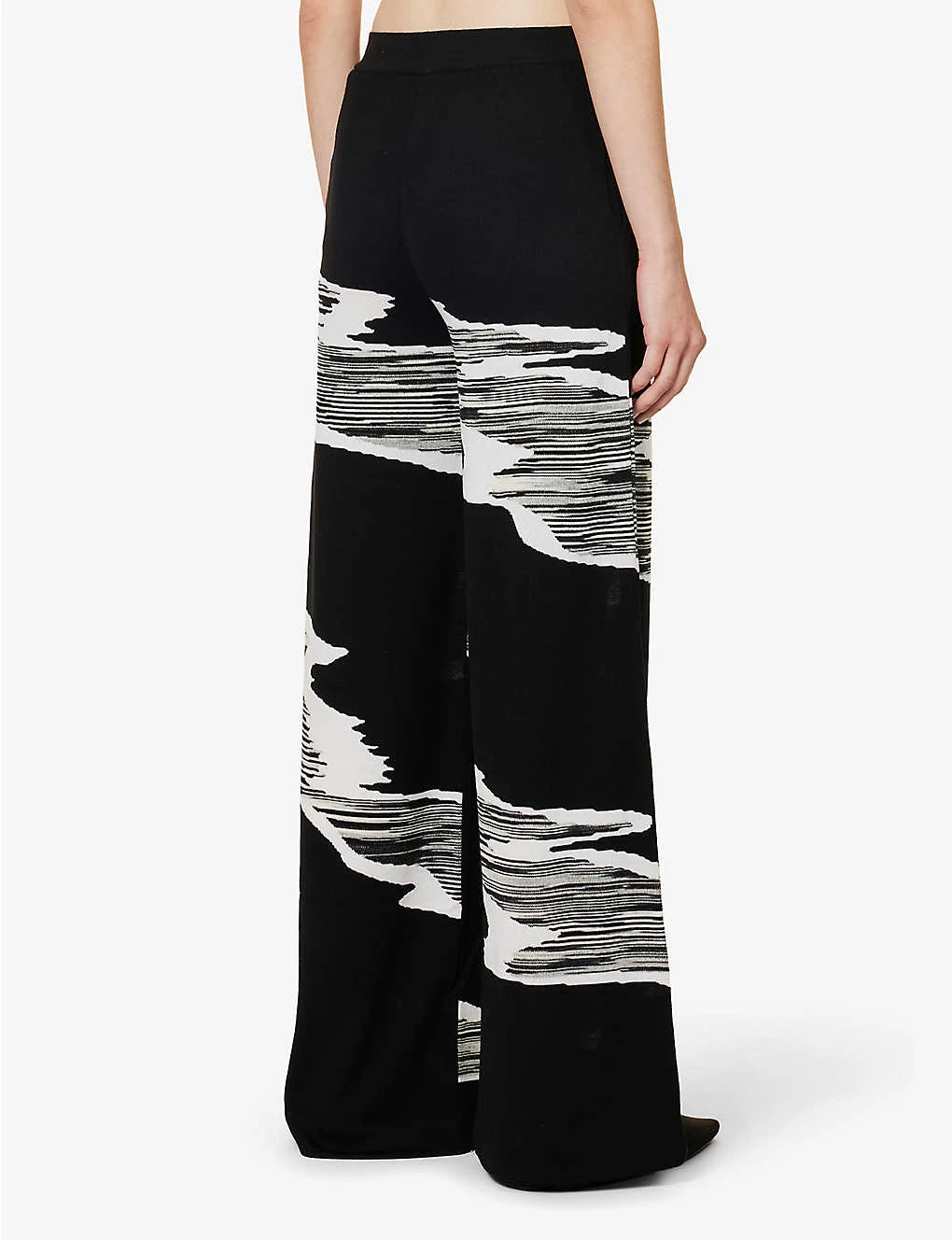 Missoni Space Dye Patterned Regular-fit Wide-leg Wool Trousers 4 Missoni Space Dye Patterned Regular-fit Wide-leg Wool Trousers - Image 4