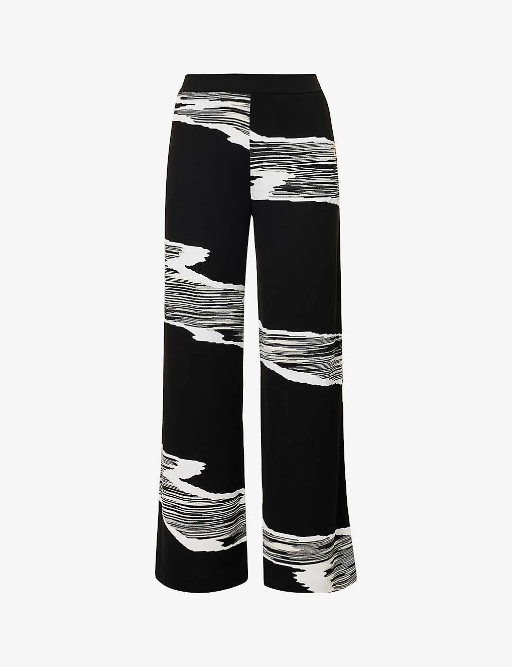 Missoni Space Dye Patterned Regular-fit Wide-leg Wool Trousers 1 Missoni Space Dye Patterned Regular-fit Wide-leg Wool Trousers