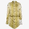 Silvye Cheetah-print Satin Mini Dress